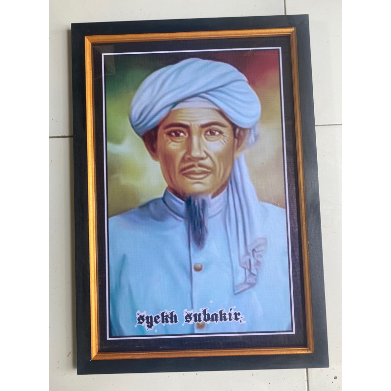 Hiasan dinding Cetak Poster Syekh Subakir plus Bingkai uk:45cm x 65cm