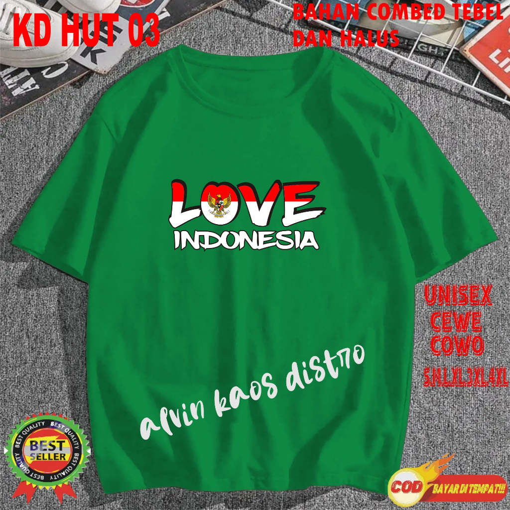 Beli 10 Pc Gratis 1 Pc Hut RI 78 Kaos Terlaris 17 Agustus 1945 78 Kemerdekaan Indonesia Kaos Merah Putih Hitam Kaos Cewek Cowok Anak2