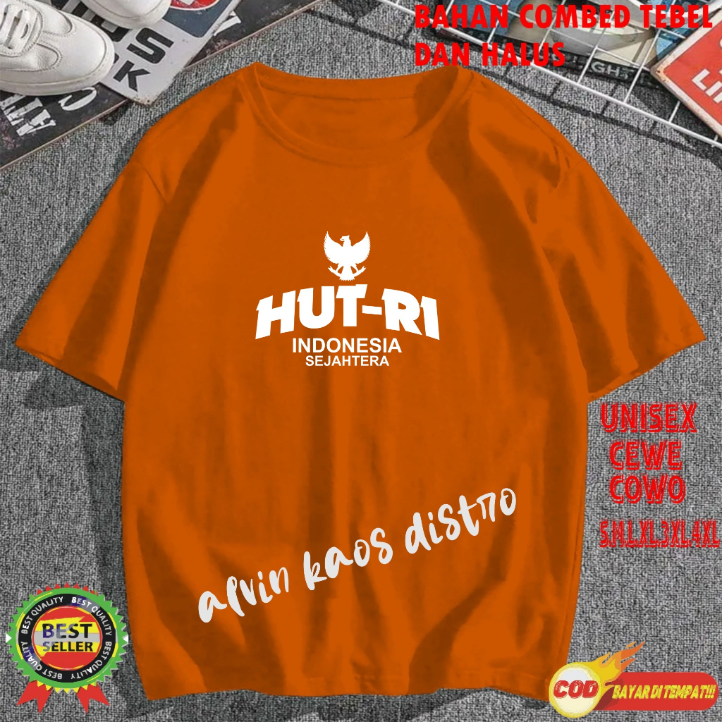 Beli 10 Pc Gratis 1 Pc Hut RI 78 Kaos Terlaris 17 Agustus 1945 78 Kemerdekaan Indonesia Kaos Merah Putih Hitam Kaos Cewek Cowok Anak7