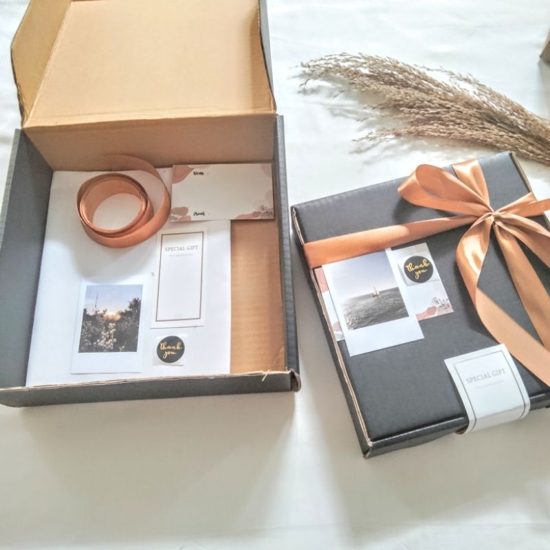 Box Hampers Hitam/Coklat Gift Box Kotak Kado Ulang tahun Kotak Hampers Kotak Packing
