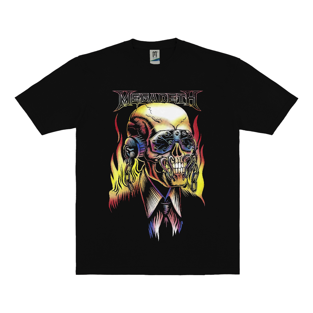 KAOS BAND MEGADETH VINTAGE | T-SHIRT BAND MEGADETH | MEGADETH HITAM