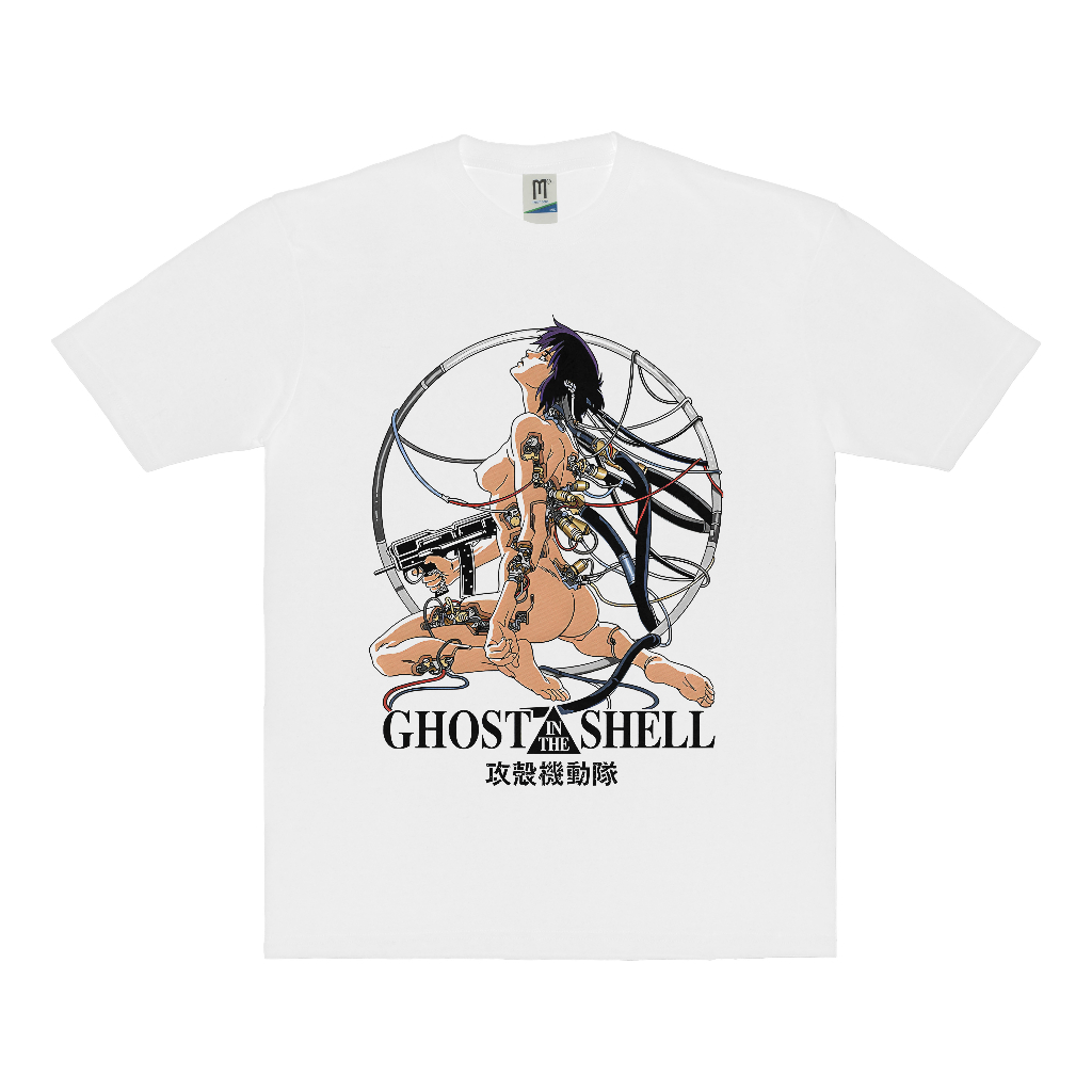 KAOS ANIME GHOST IN THE SHELL VINTAGE | T-SHIRT BAND GHOST IN THE SHELL | GHOST IN THE SHELL PUTIH