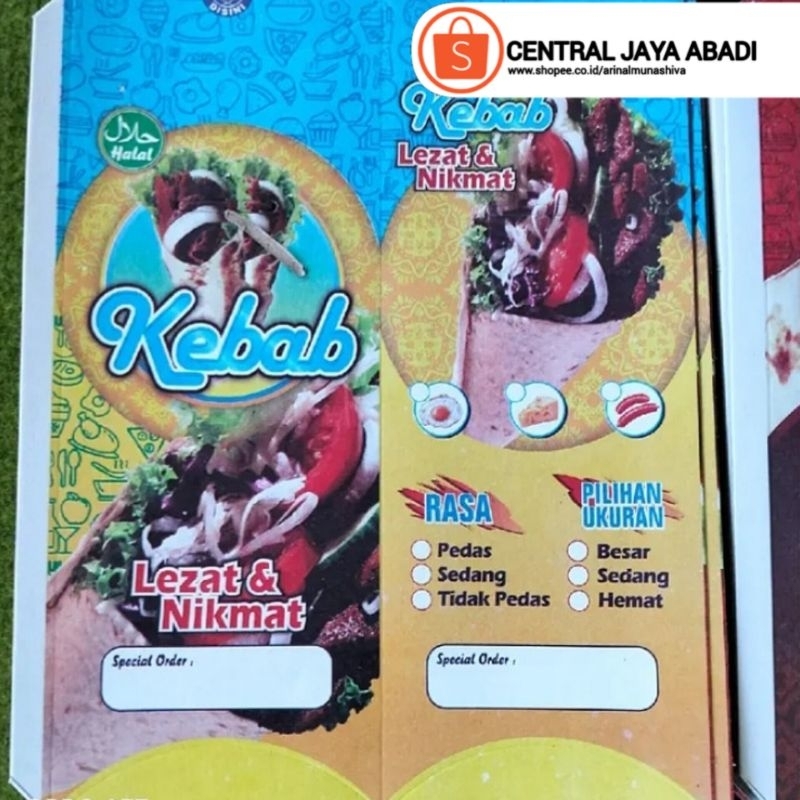 

100 LEMBAR KERTAS KEBAB TARIKAN UKURAN 25 × 9,5 CM HIGH QUALITY PAPER CRAFT TEBAL PRODUK TERBARU | KOTAK KEBAB KEKINIAN | DUS KEBAB VIRAL TIKTOK | KEMASAN KEBAB KEKINIAN | BOX KEBAB VIRAL | ARINA SHIVA GROUP 5886