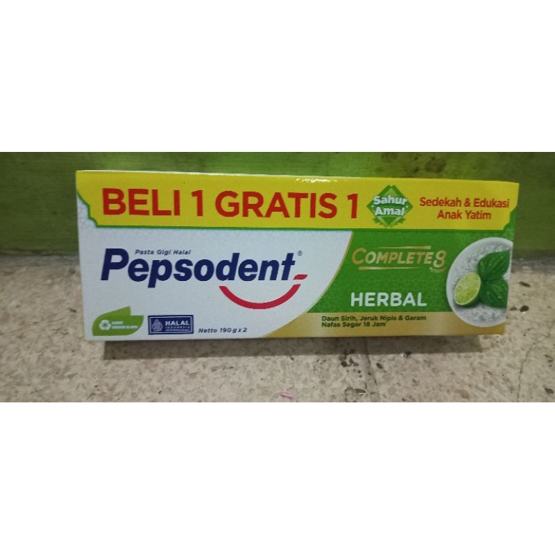 Promo pepsodent Herbal 190 g x 2 .BeLi 1 Gratis 1