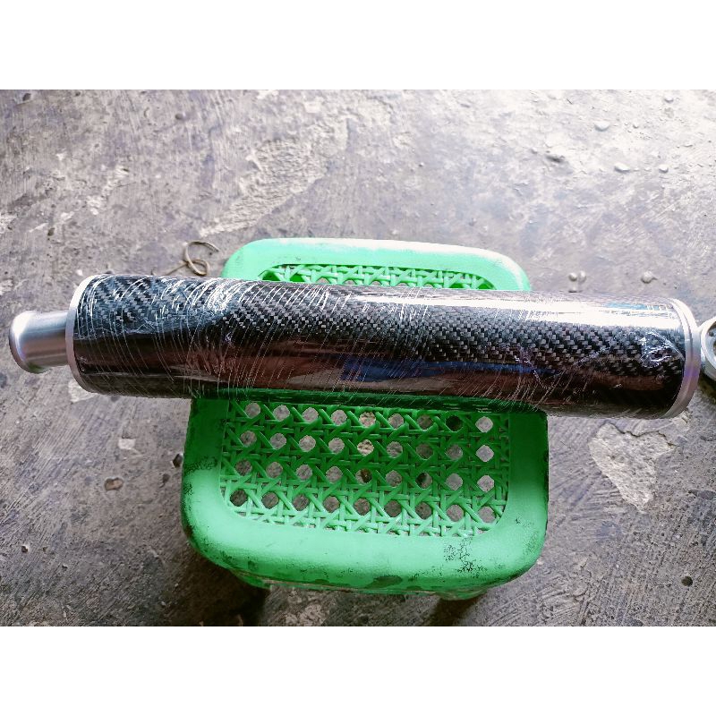 knalpot silencer ninja carbon Kevlar hitam twill