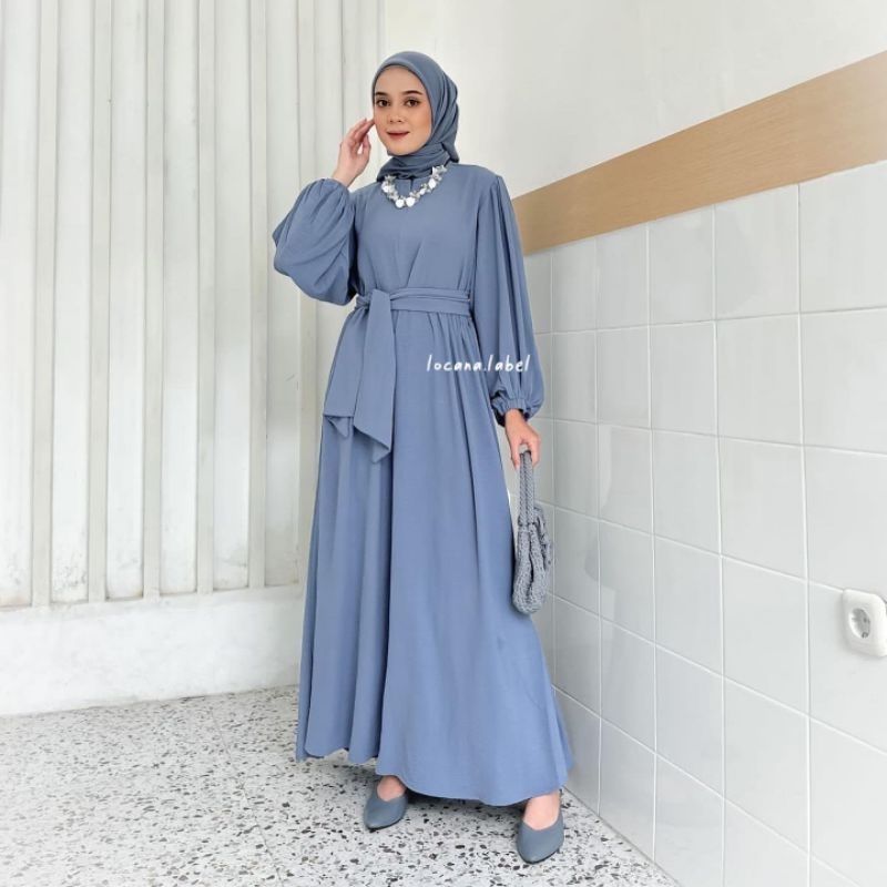 RALINE DRESS MAXY CRINKLE AIRFLOW/AMARA DRESS POLOS KEKINIAN/GAMIS MUSLIM WANITA TERBARU/GAMIS MODERN/FAR MOSLEM LSTORE