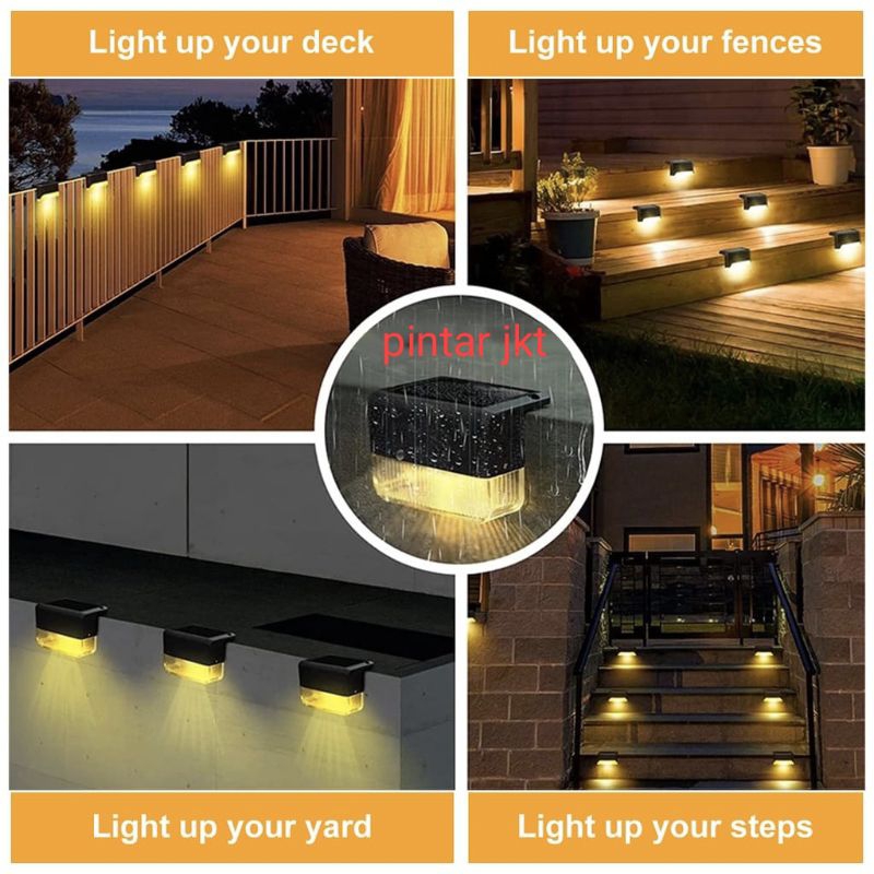 Lampu tangga Tenaga Surya /Lampu Pagar Tangga Matahari 1box isi 4pcs, harga per 1pcs