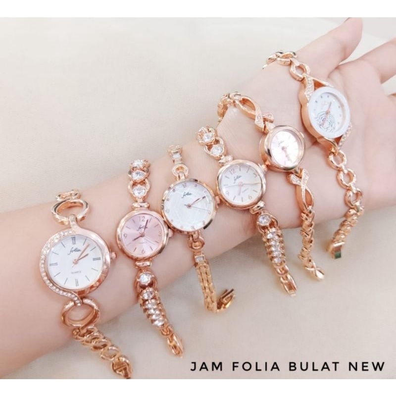 NEW!! Jam tangan rantai cewek folia simple dan elegant. free box dan baterai cadangan