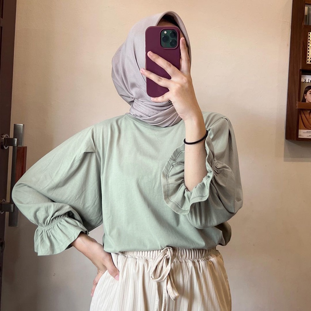 ATASAN BLOUSE CELIN - ATASAN MUSLIM WANITA - TUNIK CRINKLE AIRFLOW