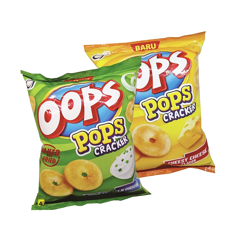 

Oops POPS Crackers - Crispy Tasty Biscuit - 20 gr KECIL