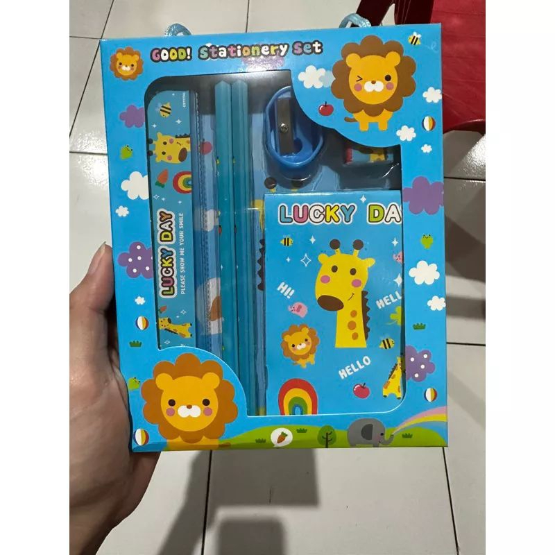 MJ88 Pensil Anak Set Stationery Alat Tulis kotak Pensil Karakter /Book Set Alat Tulis Paket Buku Unik / Paket Alat Tulis Set /Stationery Set Corak Gambar /Memo /Souvenur Ulang Tahun Anak / Paket Alat Tulis Anak /Stationery Set Tas/Set Alat Tulis Set