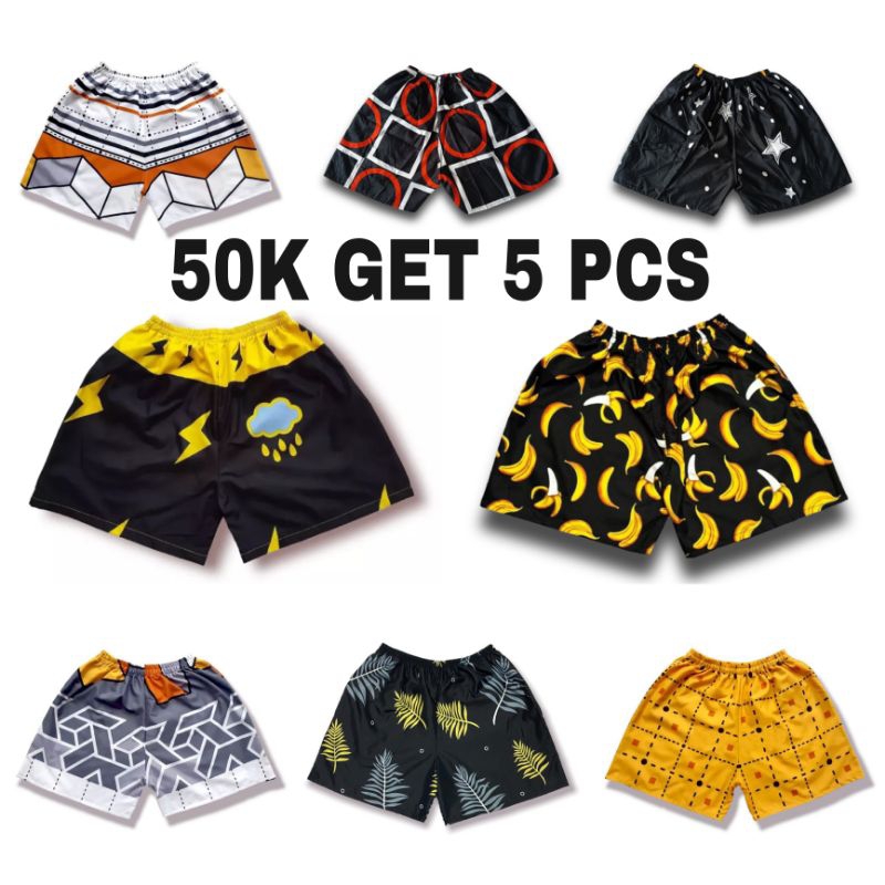 PAKET 5 PCS BOXER PREMIUM/BOXER PRIA WANITA/BOXER DISTRO/BOXER MURAH/BOXER