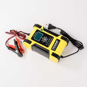 RRS STORE TERMURAH Cas Aki Accu Intelligent Battery Charger Aki Motor Mobil -12-24V 12A LAYAR LED Foxsur Charger Aki Kendaraan 150W 12-24V 12A 200Ah with LCD - FBC122412D KUNING