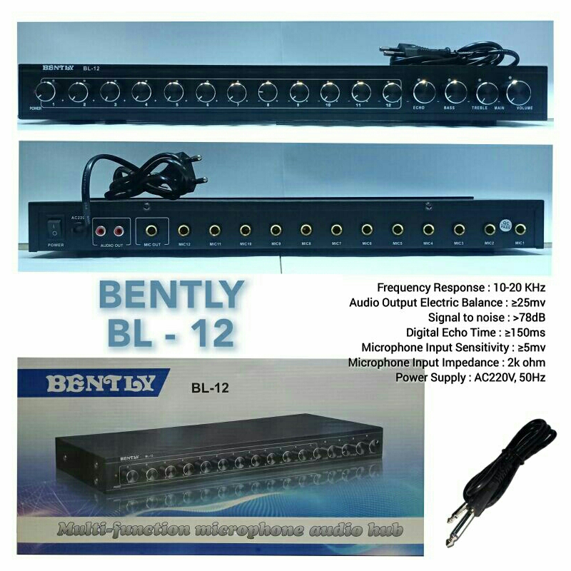 Pembagi Mic atau Mixer Mic Bently BL-12