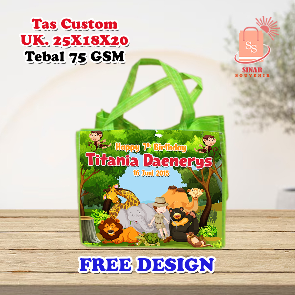 

Tas Ultah Anak Custom Bento uk 25 x 18 x 20 Tebal