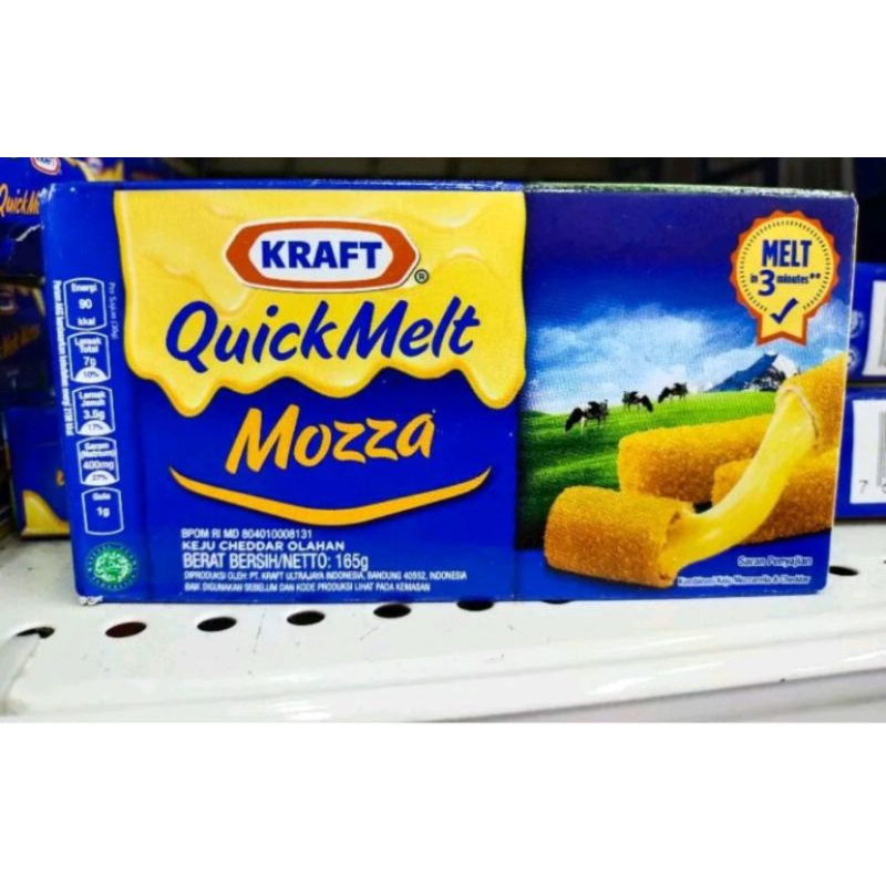 

Kraft Quick Melt Moza 165gr / Keju Cheddar Cepat Leleh