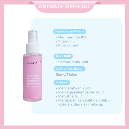 ANIMATE Instant Whitening Series | Serum Day / Night Cream / Paket Wajah FREE Pouch
