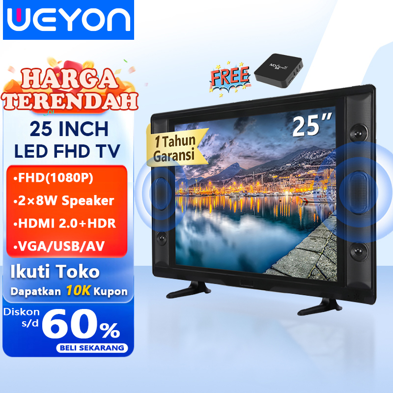 Weyon Sakura TV LED 25 inch Smart TV Televisi With STB(SMART-S25BWIDE)