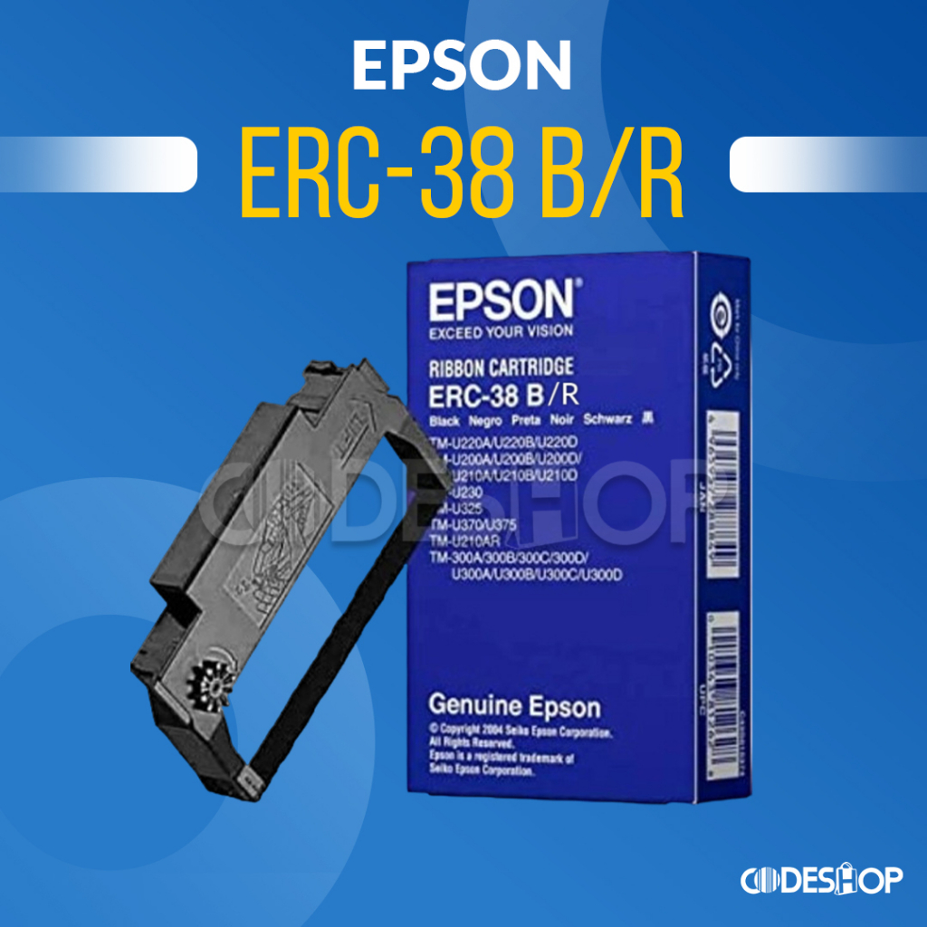 EPSON Ribbon Cartridge ERC-38 Black Red TM-U220 - Tinta Hitam Merah