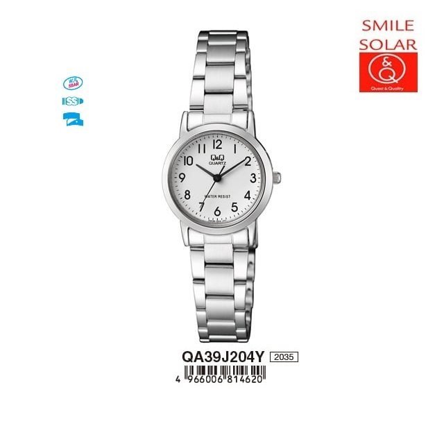 Jam Tangan Wanita Stylist Casual Business Rantai Stainless Steel Analog Original Q&amp;Q QnQ QQ QA39 Series