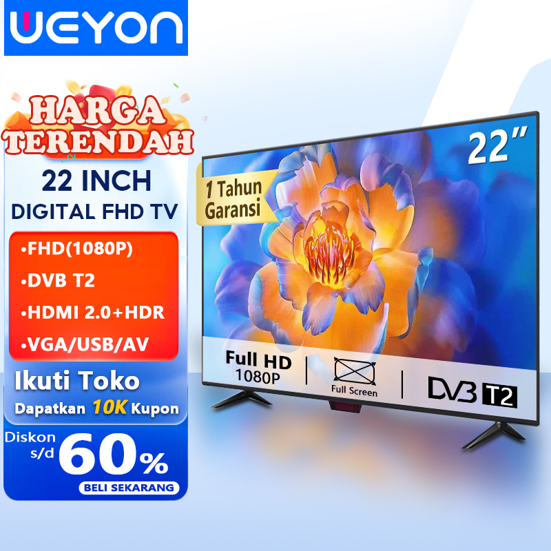 Weyon Sakura LED Monitor 22 inch layar komputer Gaming Monitor tv led digital 22 inch Televisi FULL HD ORIGINAL GARANSI 1 TAHUN