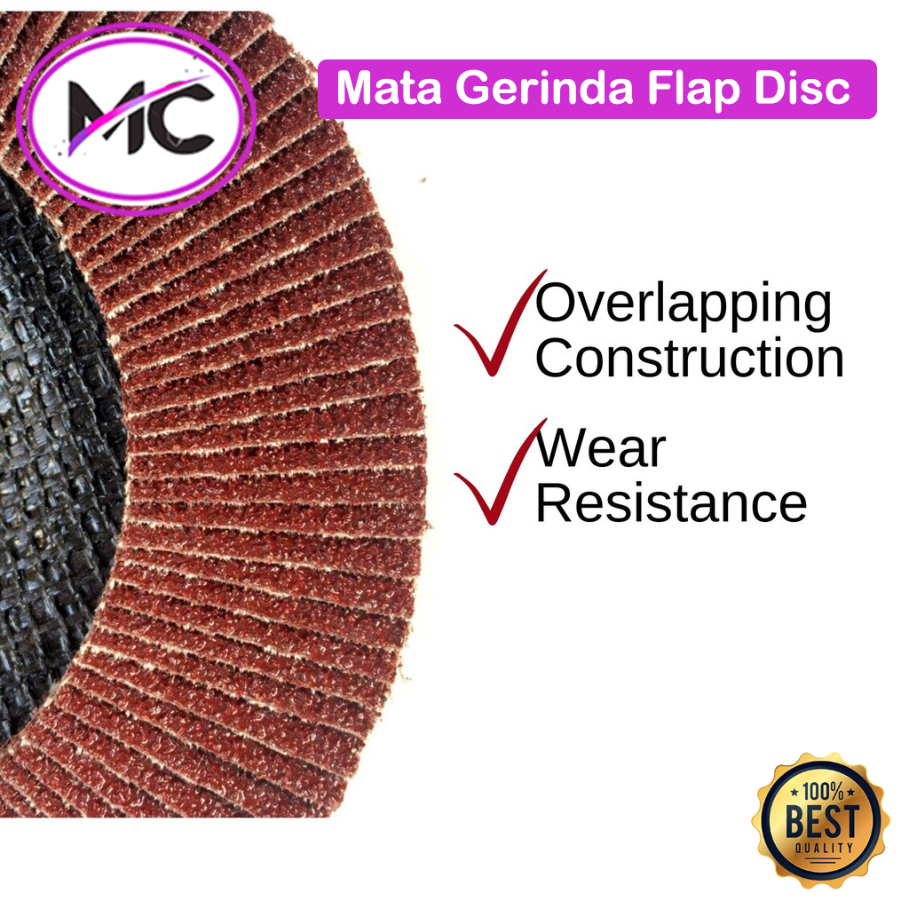 Mata Gerinda Amplas Susun 4 Inch Flap Disc Camel Original Gosok Karat