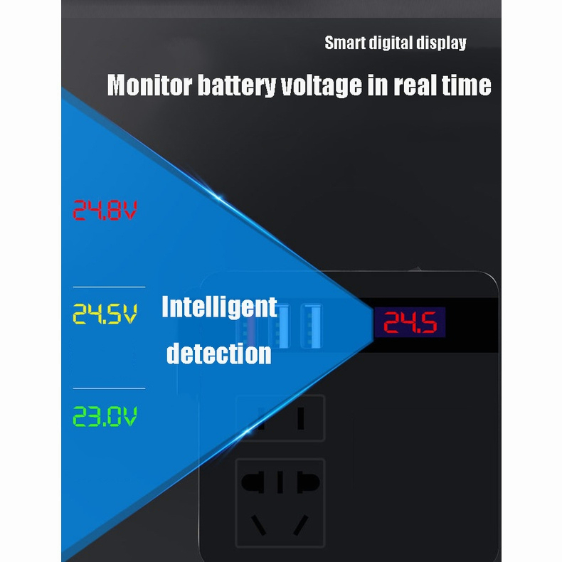 YUN Mall Car inverter charger universal 12v24v to 220v multi-function power converter mobile phone computer charging