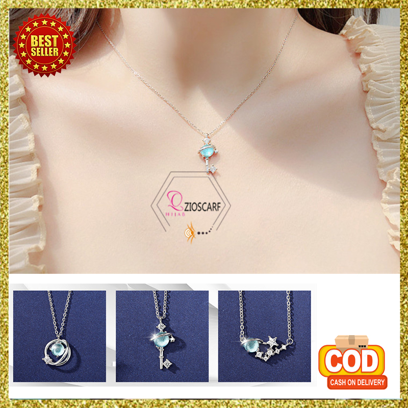 Kalung Wanita Korea Liontin Kunci Bintang Aesthetic Fashion Aksesoris Perhiasan Elegant Kualitas Import KLG61