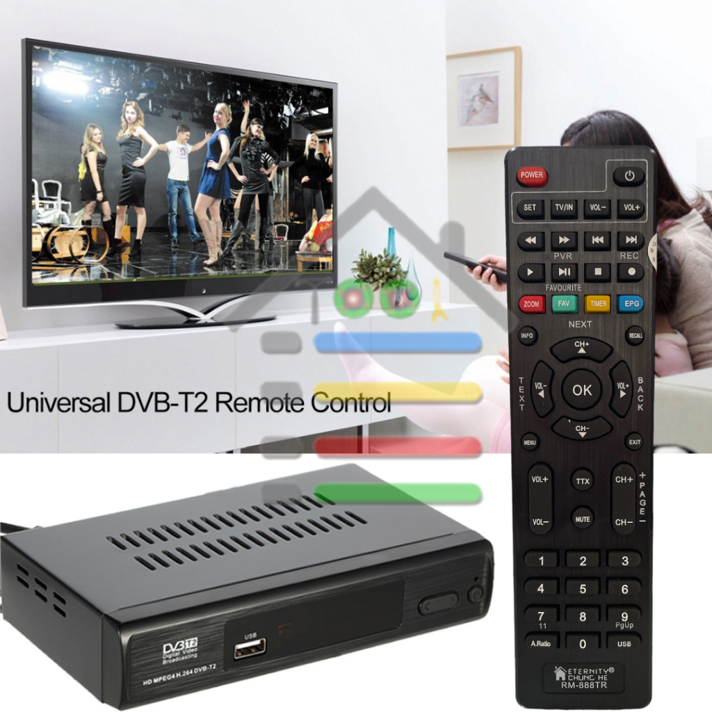 REMOTE STB T2 SET RM888 UNI MATRIX AKARI EZBOX TRANSVISION DLL