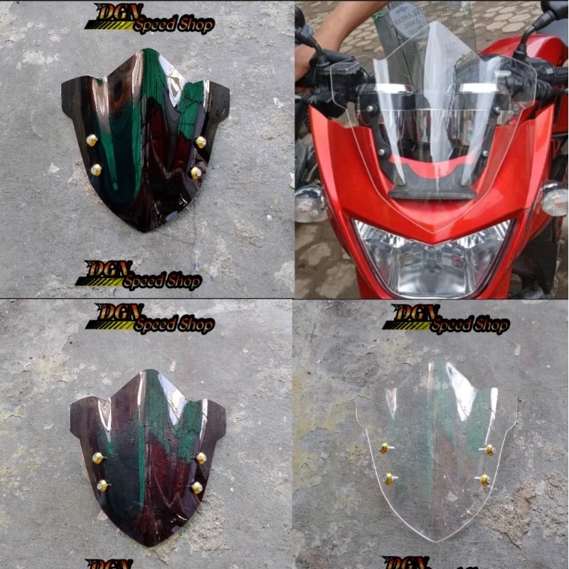 VARIASI KACA DEPAN NINJA R MODEL TERBARU WINDSHIELD/VISOR NINJA R MODEL TERBARU PLUS BAUT VARIASI
