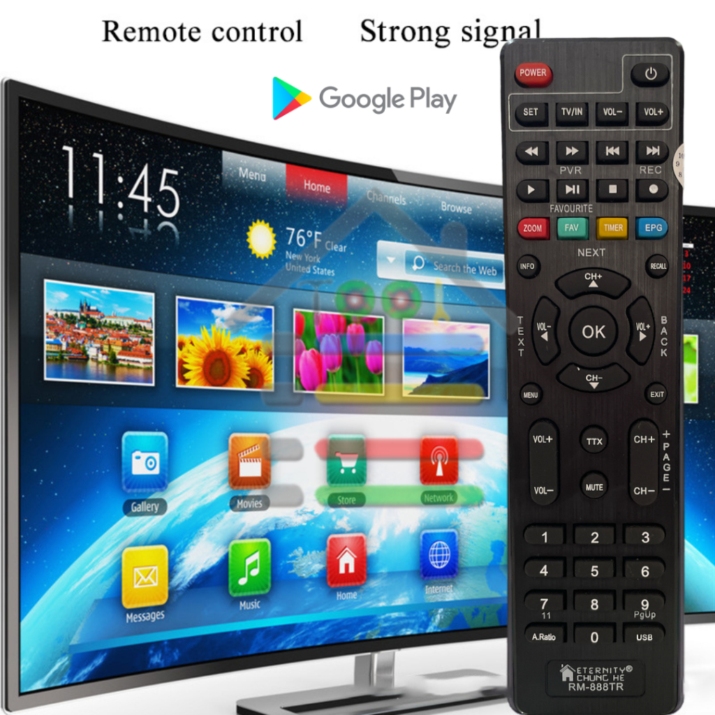 REMOTE T2 UNIVERSAL RM888TR RECEIVER STB MATRIX DLL