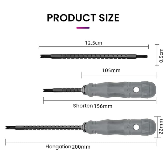 Set 17 in 1 Obeng Set Kombinasi Hex Bintang Segitiga Plus Minus Screwdriver