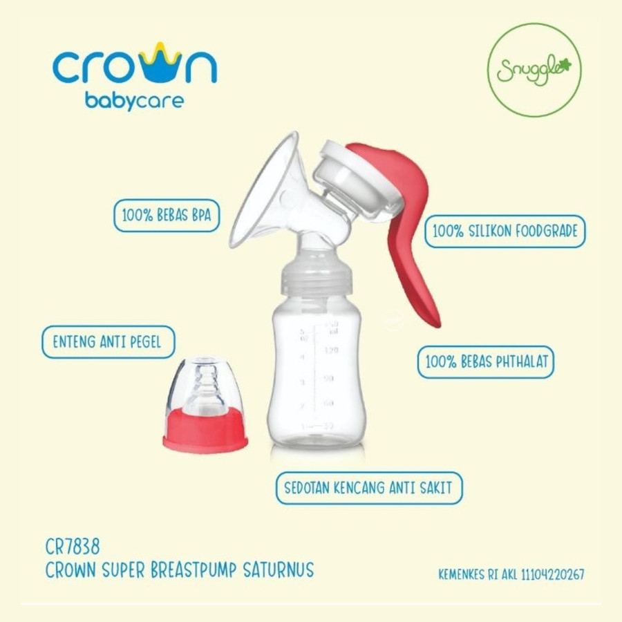 POMPA ASI MANUAL CROWN SNUGGLE BREAST PUMP SATURNUS 7838