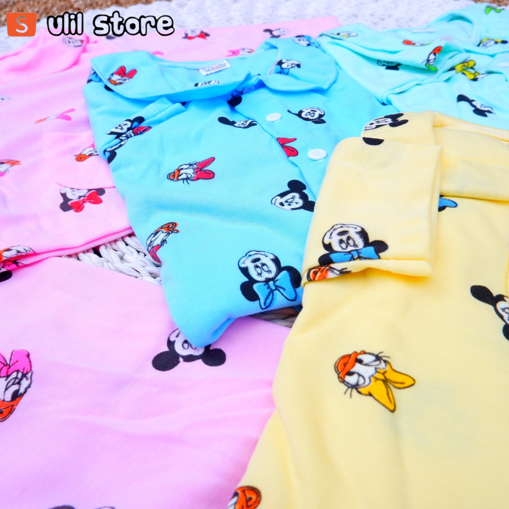 PIYAMA BAYI PEREMPUAN LENGAN PANJANG 3-18 BULAN MOTIF