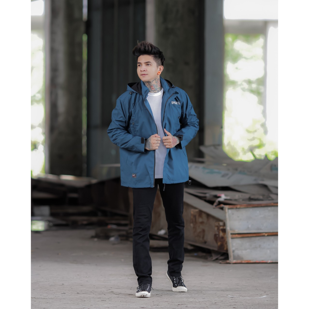 JAKET PARKA SIMPLE PETROL 02 - JAKET PARKA OUTDOOR - JAKET GUNUNG SIMPLE - JAKET PARKA PARASUT - JAKET MOTOR - JAKET HIKING