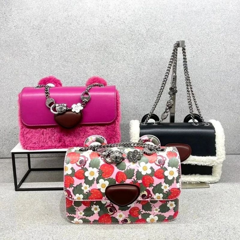 10.10 SALE | CK Lotso Fur-Trim Front Flap Bag GIFTSET INCLUDE BOX