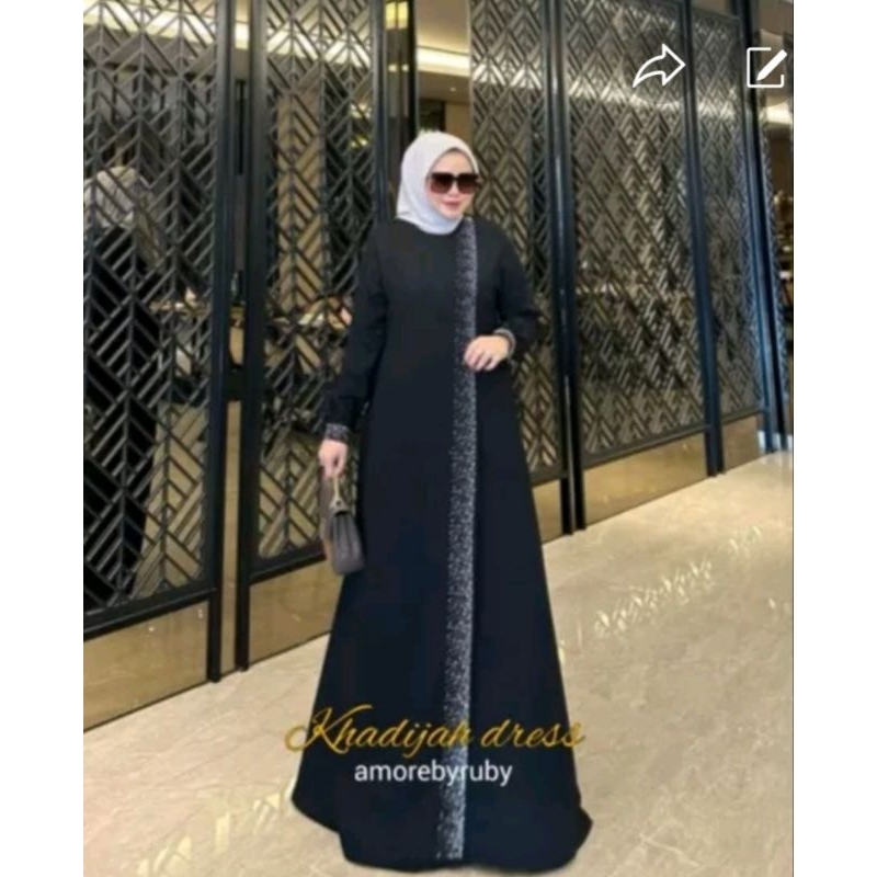 Khadijah dress gamis amorebyruby hitam