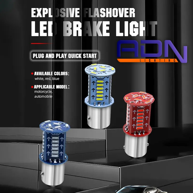 Lampu LED Stop Lamp 1157 30 mata Running WATERFALL rem motor mobil ADN