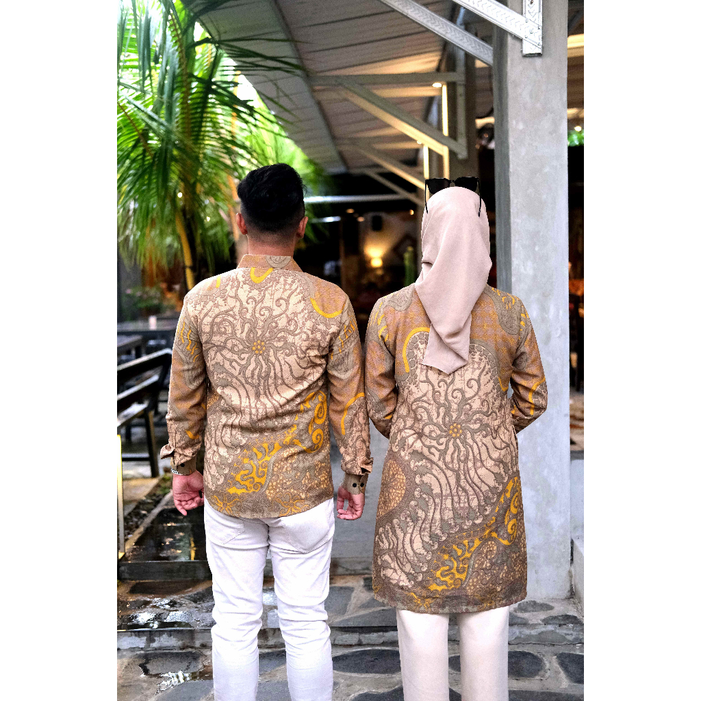 Sarimbit batik couple atasan pria wanita lapis furing bahan katun