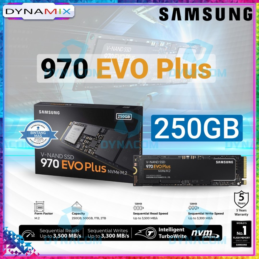 SSD SAMSUNG 970 EVO Plus 250GB M2 NVME GARANSI RESMI