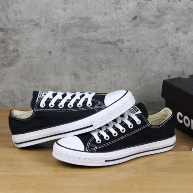 Sepatu Converse Classic Chuck Taylor All Star OX Low Black White BNIB /Sepatu Sekolah Pria Wanita Alstar Hitam Putih 1:1Original