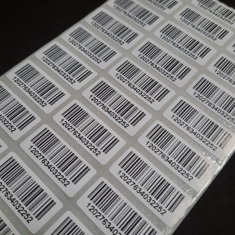 

CETAK LABEL STICKER BARCODE SEMICOAT 33X15 MM