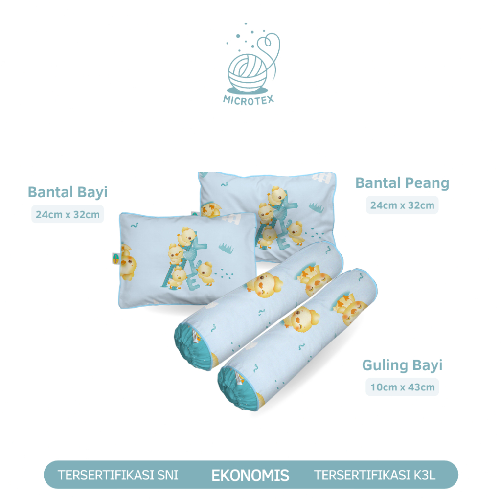 Miabebo Bantal Guling Set Bayi isi 4