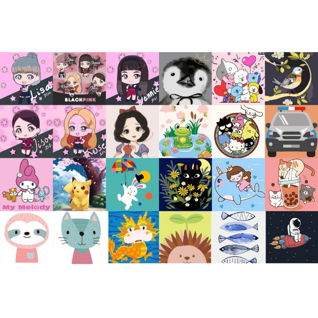 

RK Baapaang - Painting By Number Children Canvas / Set Kanvas Lukis Anak / PART 2