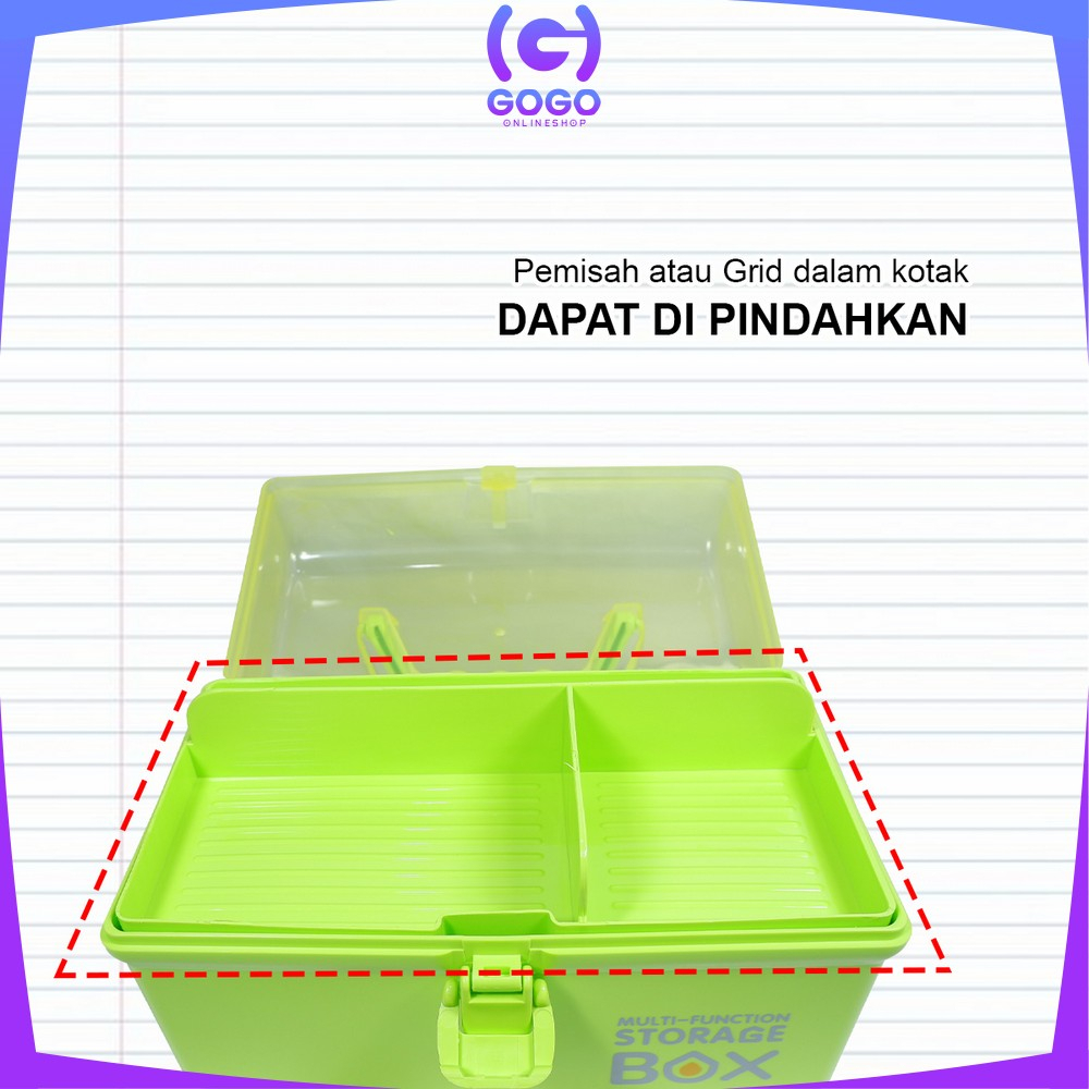 GOGO-C831 Tempat Kotak Penyimpanan Box Perhiasan Serbaguna Kotak Obat Tool Box / Kotak Mainan Perkakas Box Organizer Storage