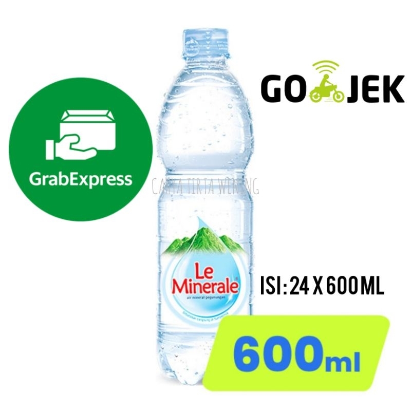 

LE Minerale Botol 24 x 600 ML | Grab Express-Gosend Instan