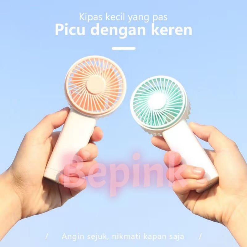KIPAS ANGIN MINI PORTABLE GENGGAM USB (BEPINK OFFICIAL)
