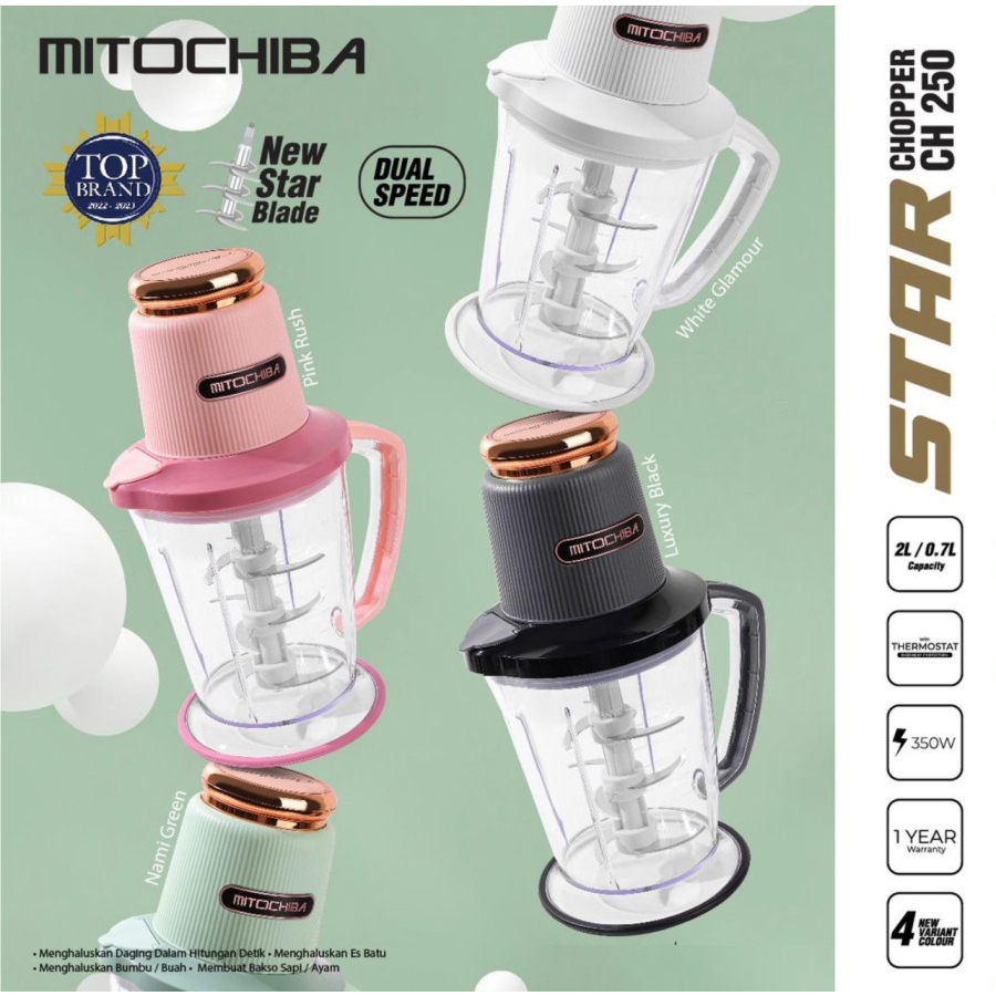 Mitochiba Food Chopper CH250 - Mito CH 250 Food Chopper Blender Garansi Resmi