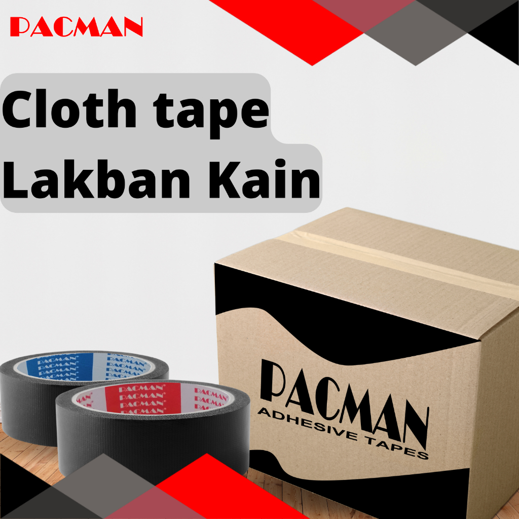 

Cloth tape 1 karton/box/kardus lakban kain lakban hitam isolasi solatip lakban pita perekat termurah terbaik berkualitas pacman tape