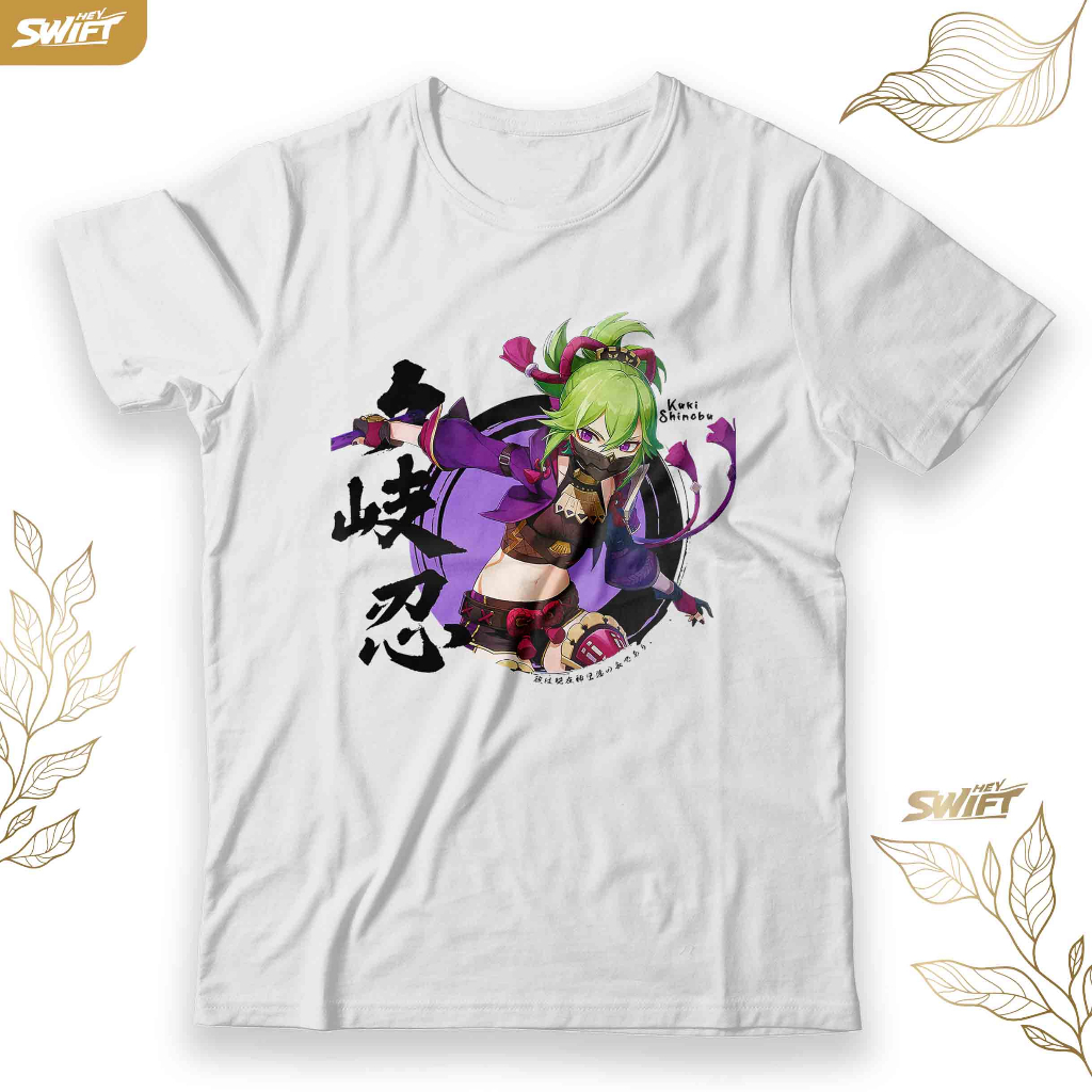 KAOS Kuki Shinobu - Genshin impact TSHIRT BAJU DISTRO